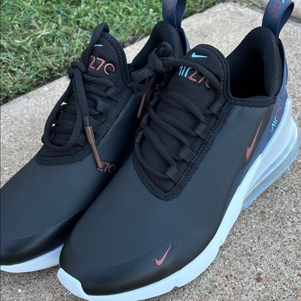 Nike Air Max 270 GS 6Y fv4070-001 new Black thunder dark blue pony